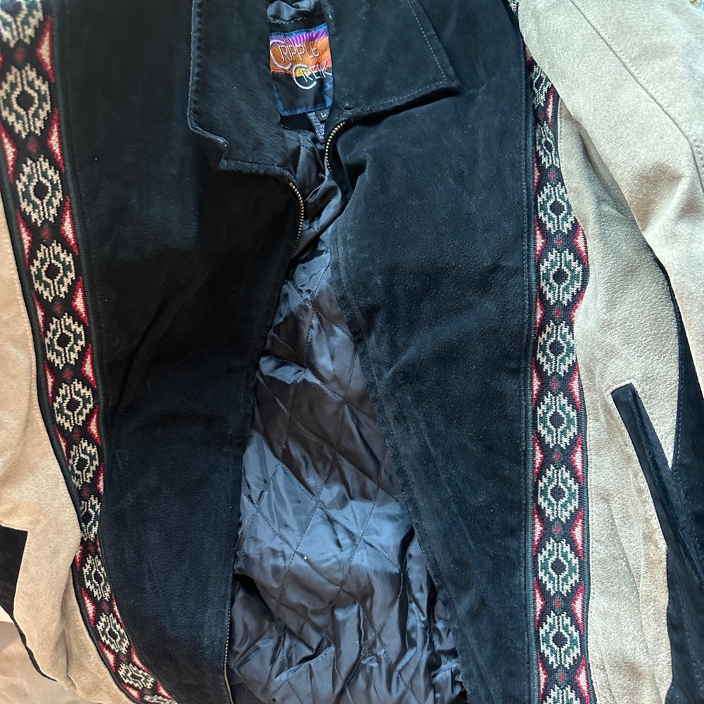 Ripple Creek Southwestern Suede Jacket – Quilted Lining